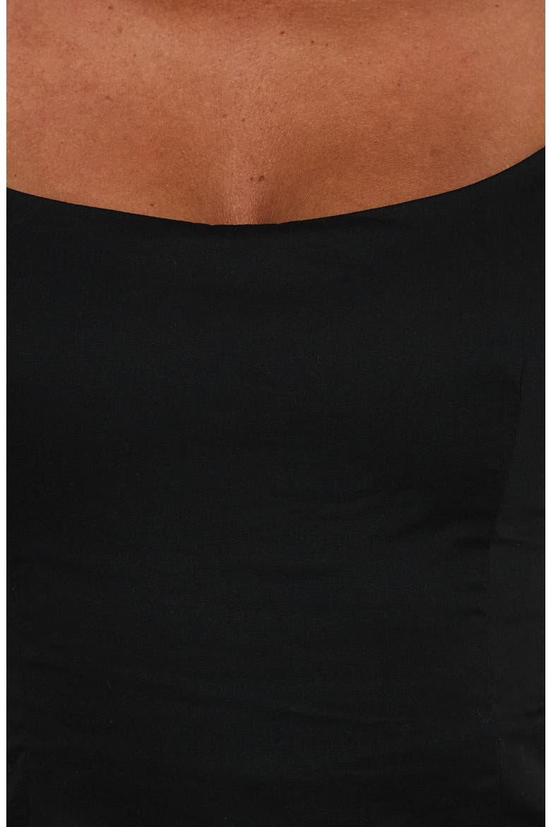Yumiko Scoop Neck Playsuit, Alternate, color, BLACK