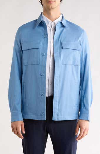 Linen & Cotton Button-Up Shirt Jacket