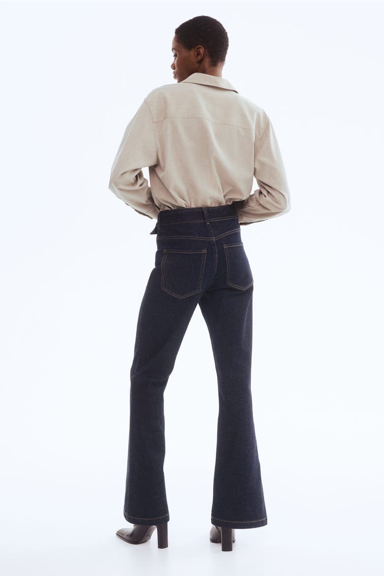 Flared High Jeans, Alternate, color, Dark denim blue