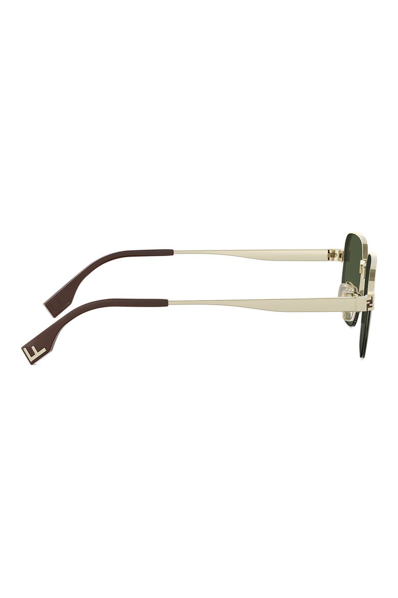 Sky 55mm Rectangular Sunglasses, Alternate, color, GOLD / GREEN
