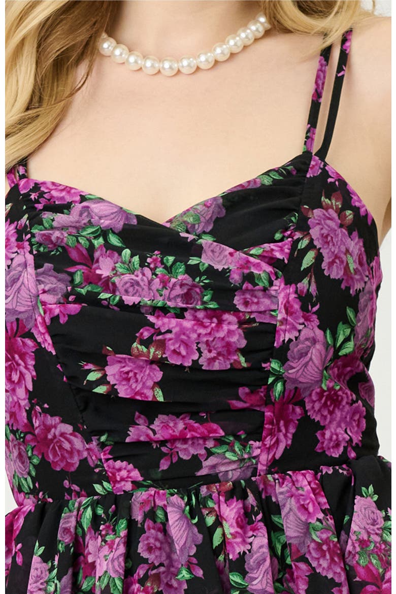 Reed Swing Dress, Alternate, color, Black & Purple Floral
