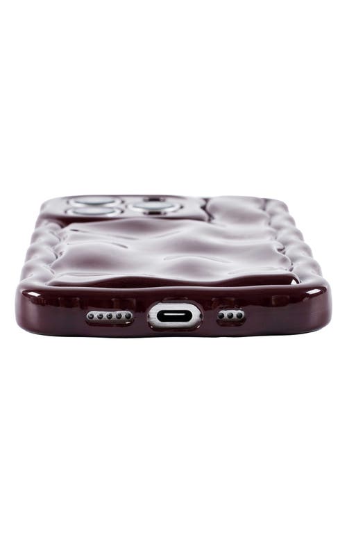 Auramma Wine Meteorite Wavy Iphone 15 Pro Max Case In Burgundy