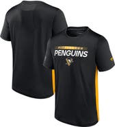 FANATICS Men's Fanatics Branded Black/Gold Pittsburgh Penguins Authentic Pro Rink Tech T-Shirt