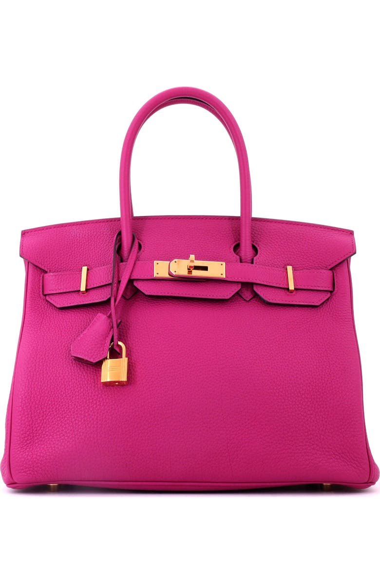 Pre-Owned Hermes Birkin Handbag Pink Togo with Gold Hardware 30, Main, color, Rose Pourpre