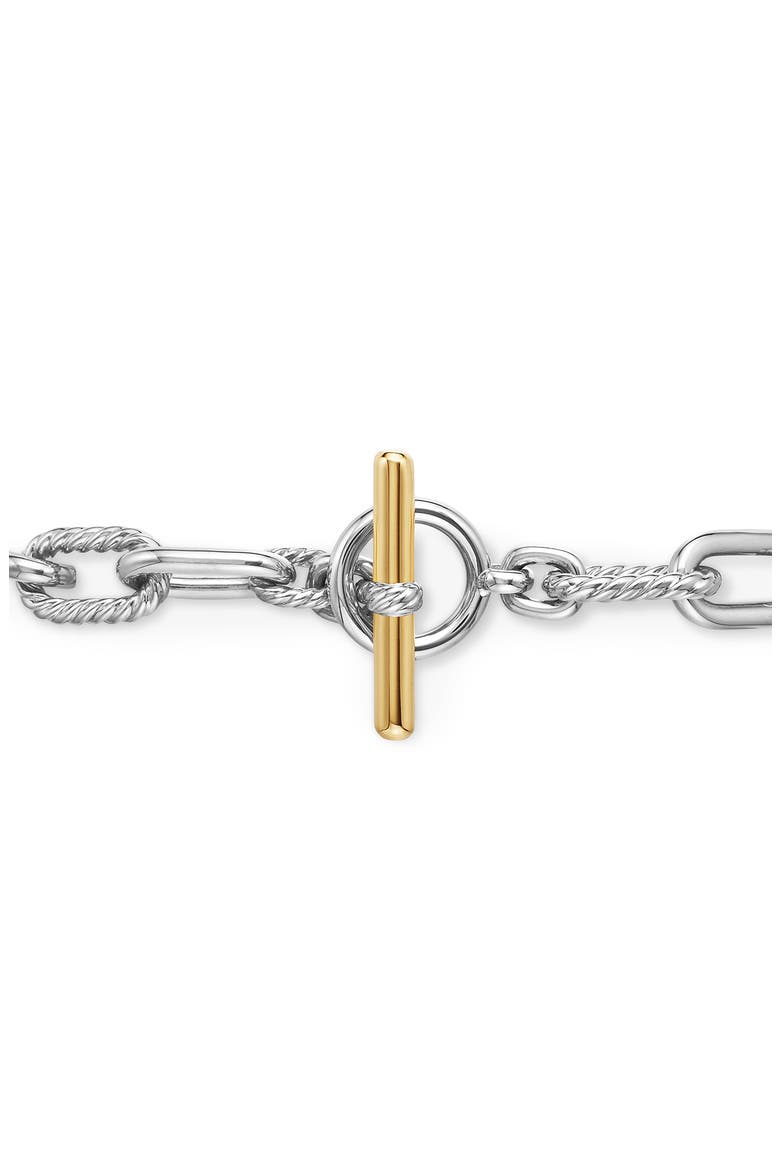 DY Madison® Toggle Chain Necklace in Sterling Silver with 18K Yellow Gold, 11mm, Alternate, color, SILVER/ 18K YELLOW GOLD