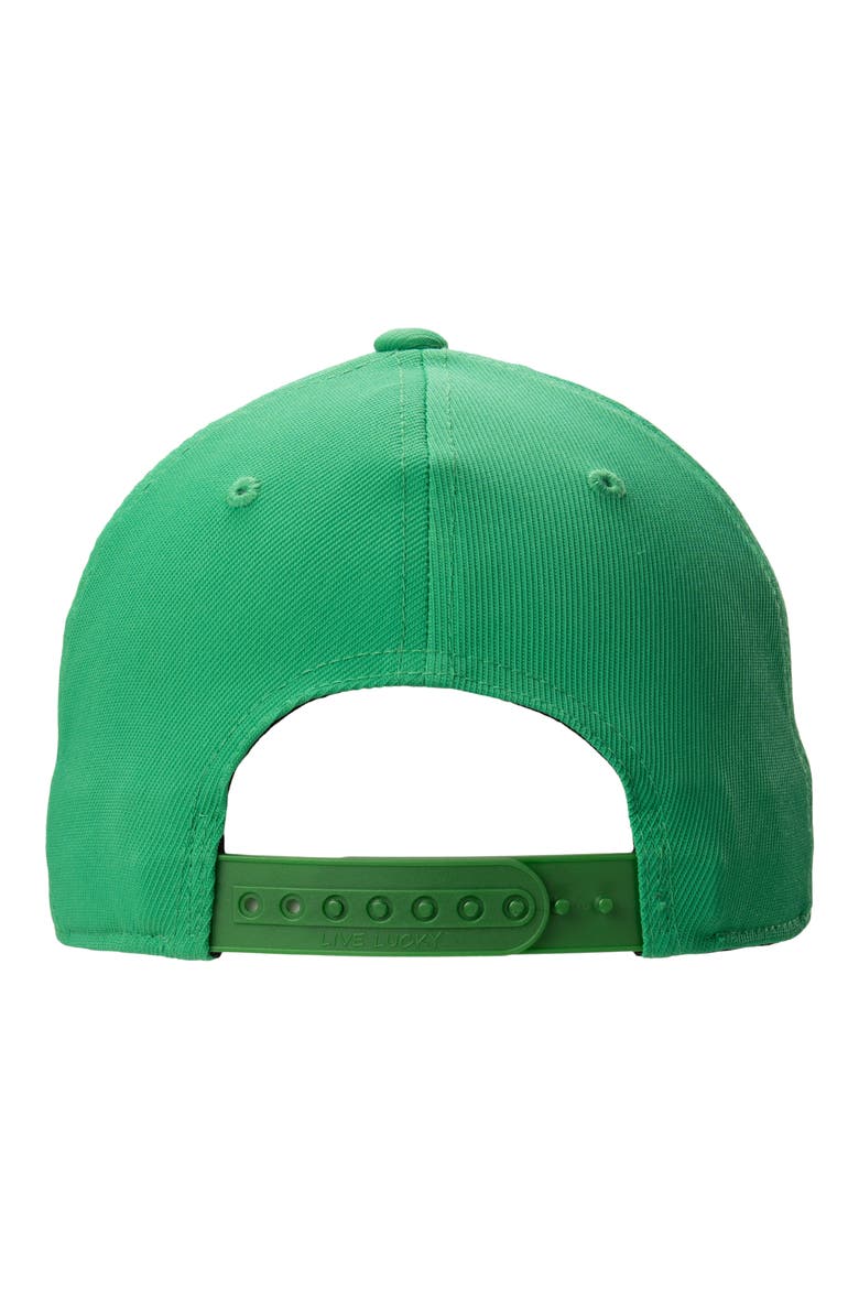 Clover Nation 11 Snapback Hat, Alternate, color, KELLY GREEN