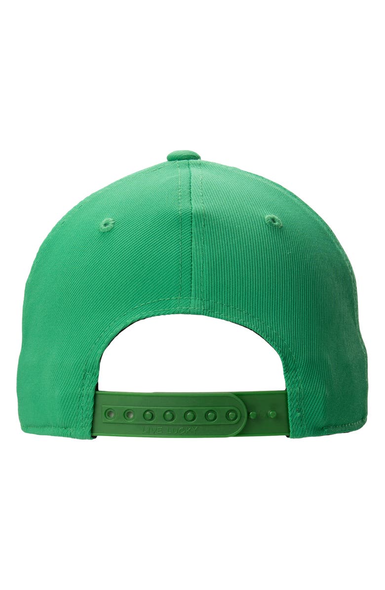 Black Clover Clover Nation 11 Snapback Hat, Alternate, color, Kelly Green