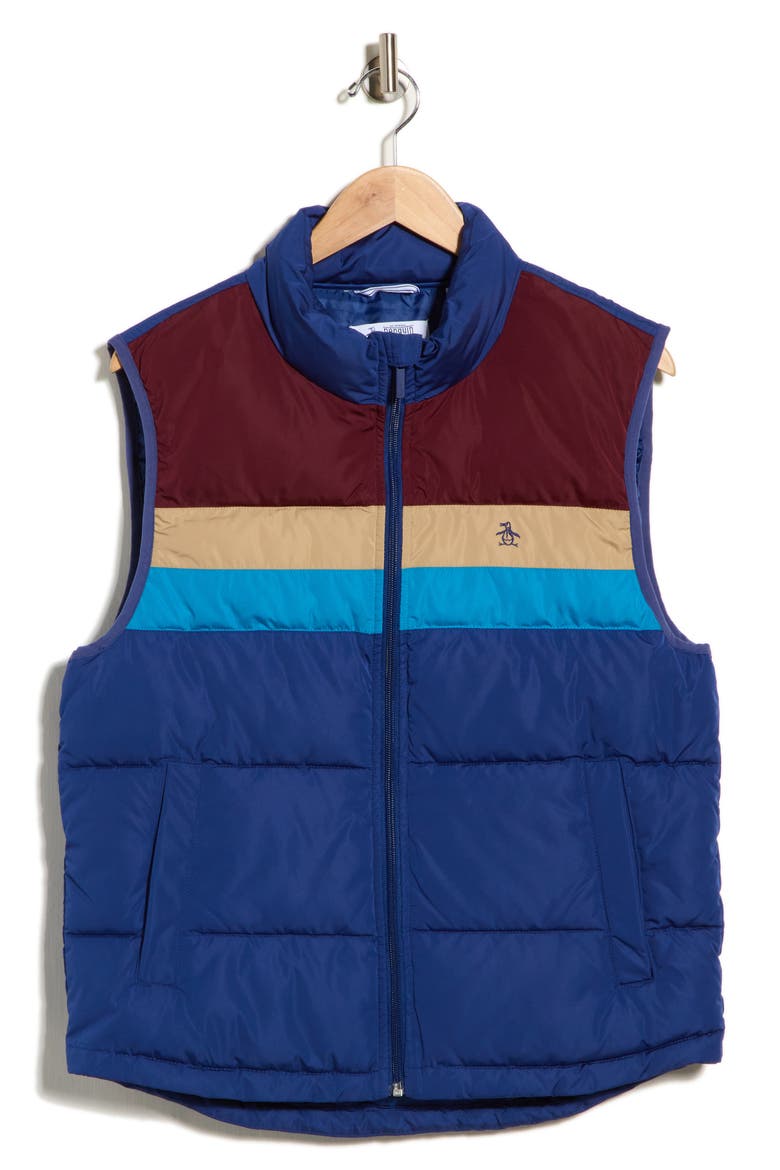 Colorblock Puffer Vest, Alternate, color, 404 BLUE DEPTHS