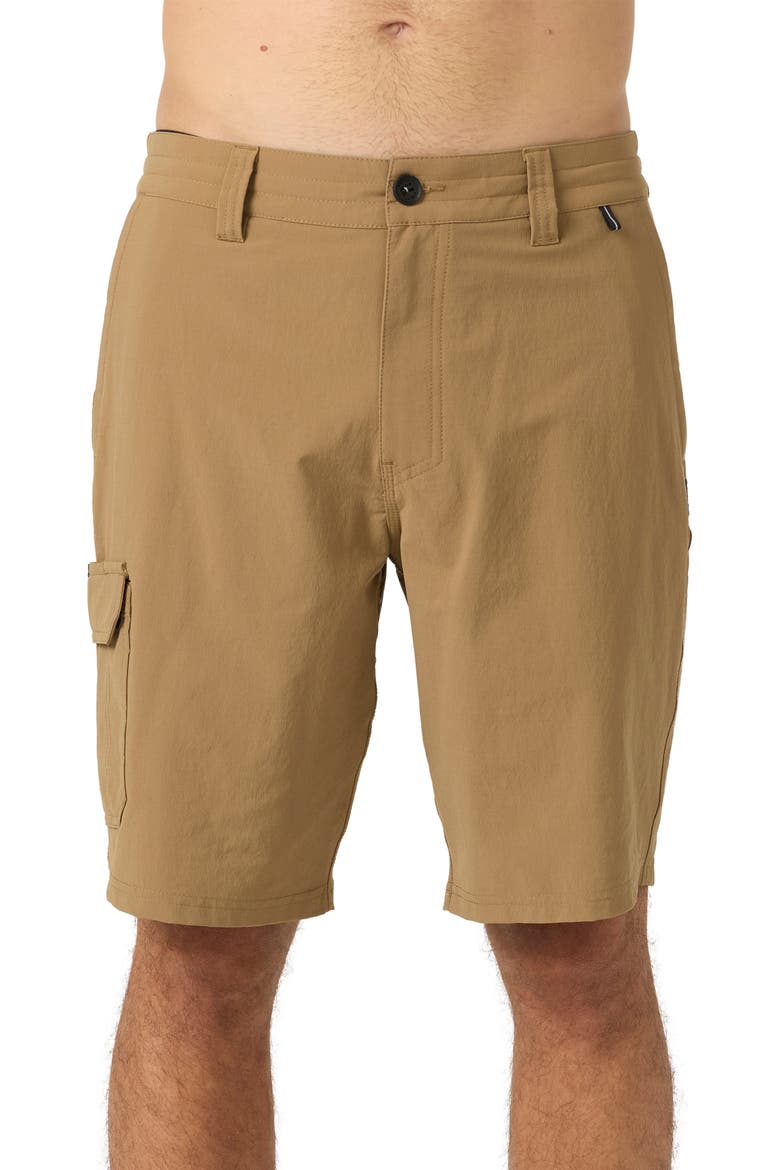 TRVLR Hybrid Cargo Shorts, Main, color, DARK KHAKI