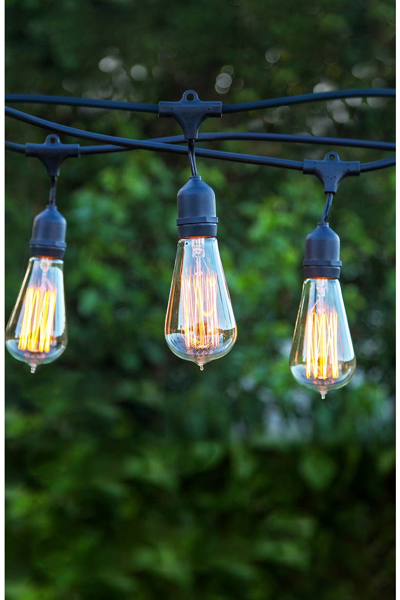 Ambience Vintage Outdoor Hanging Lights, Alternate, color, BLACK