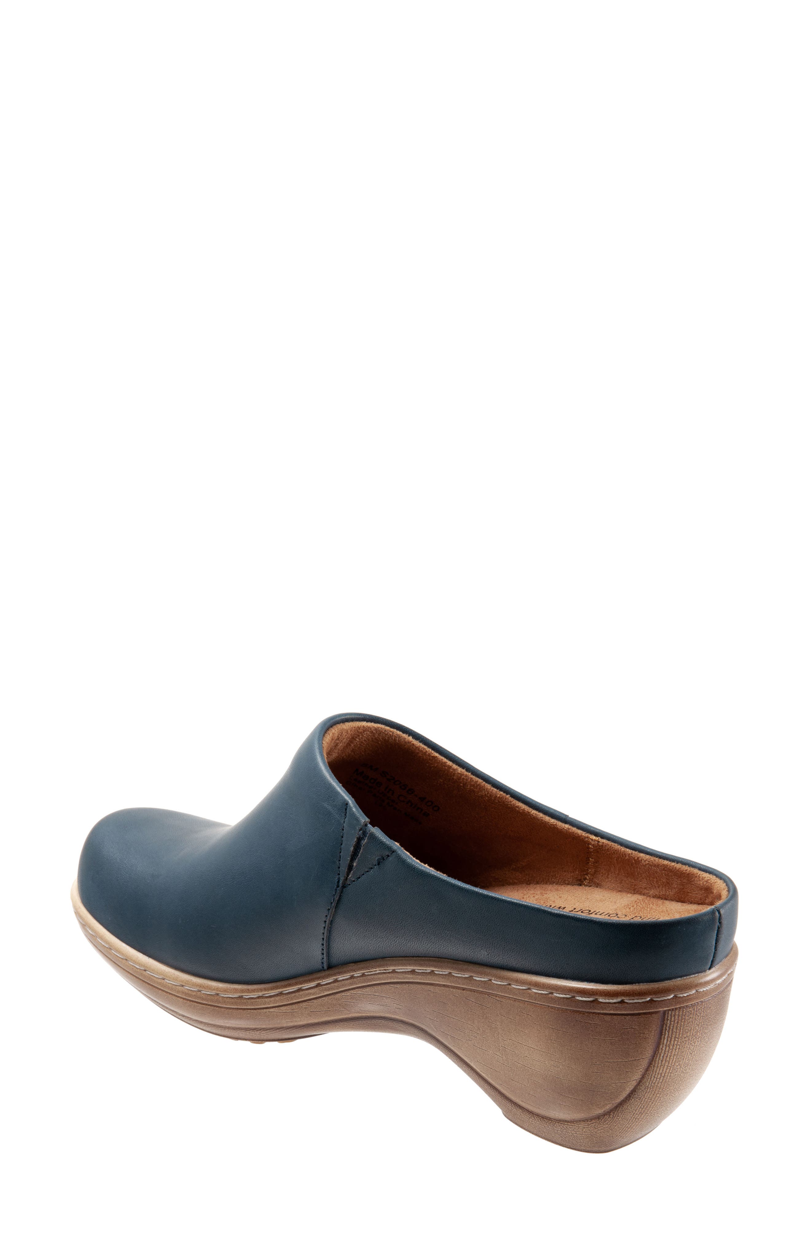 Madison Clog, Alternate, color, NAVY LEATHER