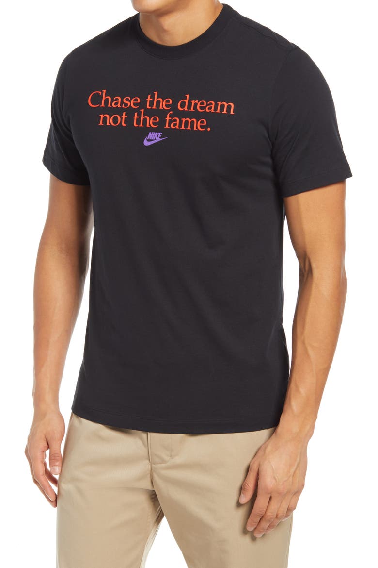 Chase the Dream Graphic Tee, Main, color, BLACK