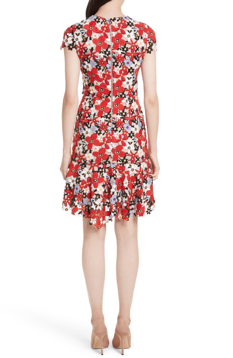 Alice + Olivia Imani Floral Fit & Flare Dress, Alternate, color,