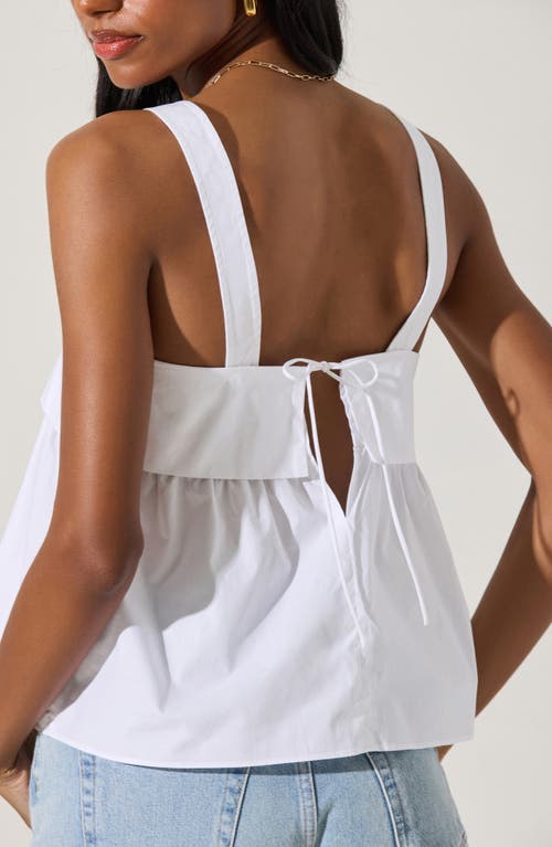 Astr The Label Cotton Babydoll Tank In White