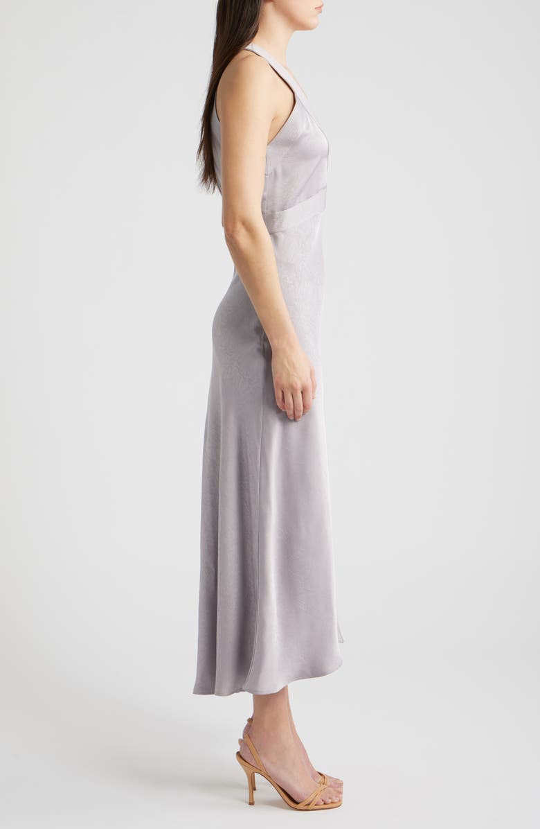 BOSS Orange Danden Crinkle Satin Maxi Dress, Alternate, color, Purple