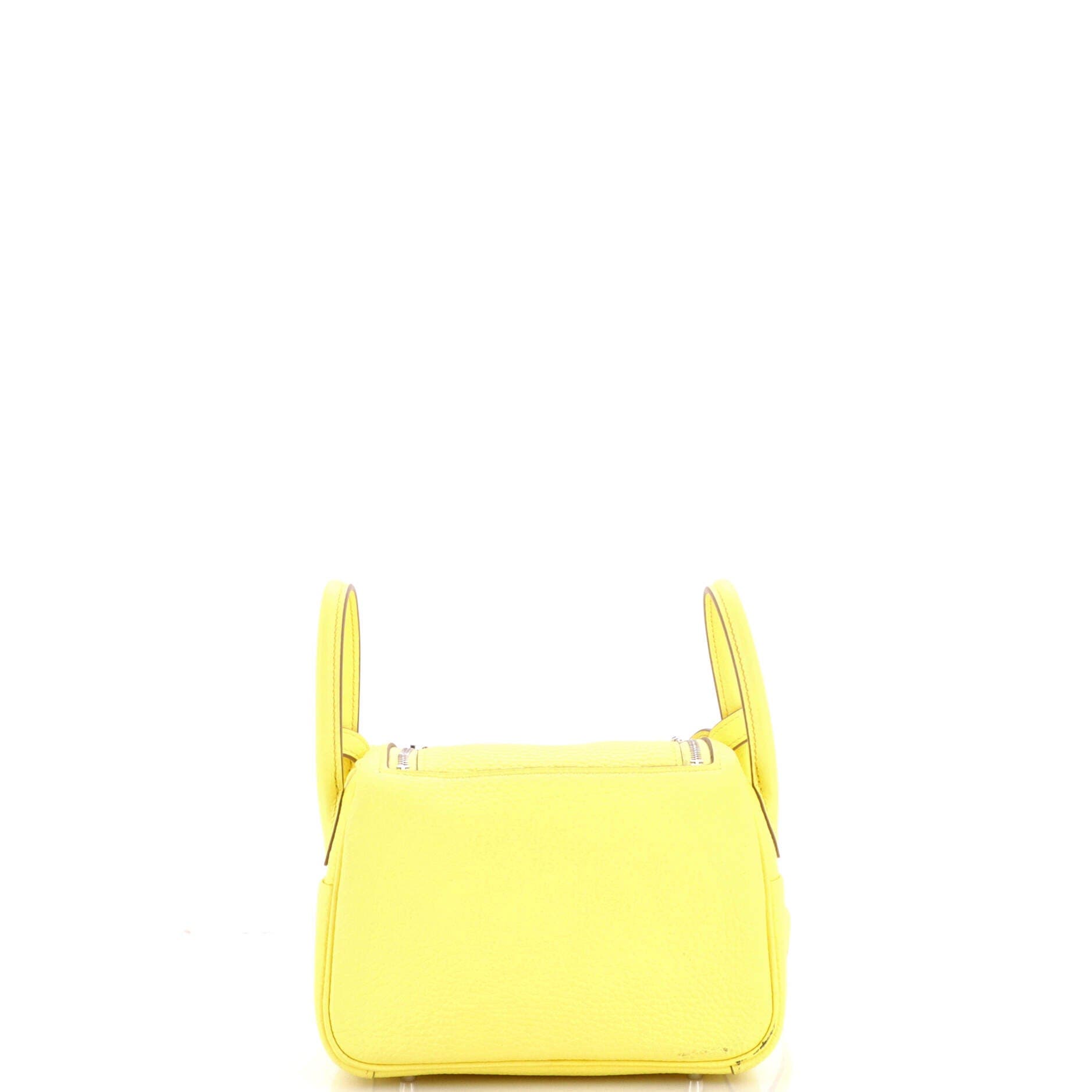 Pre-Owned Hermes Lindy Bag Clemence Mini, Alternate, color, Limoncello