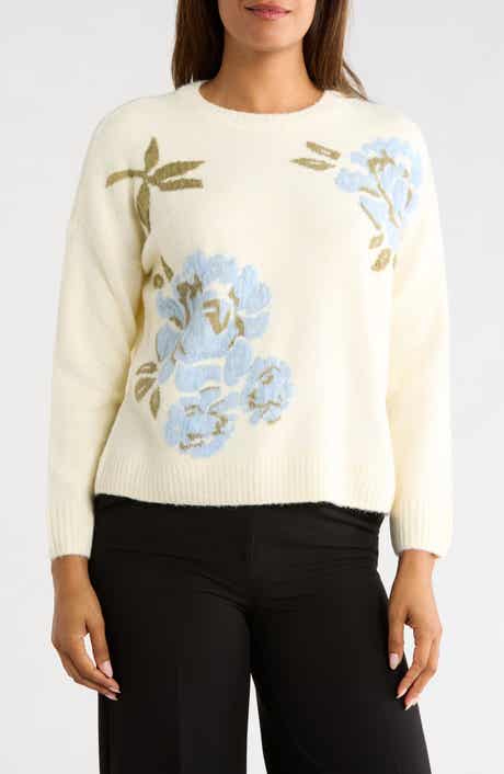 Floral Jacquard Sweater