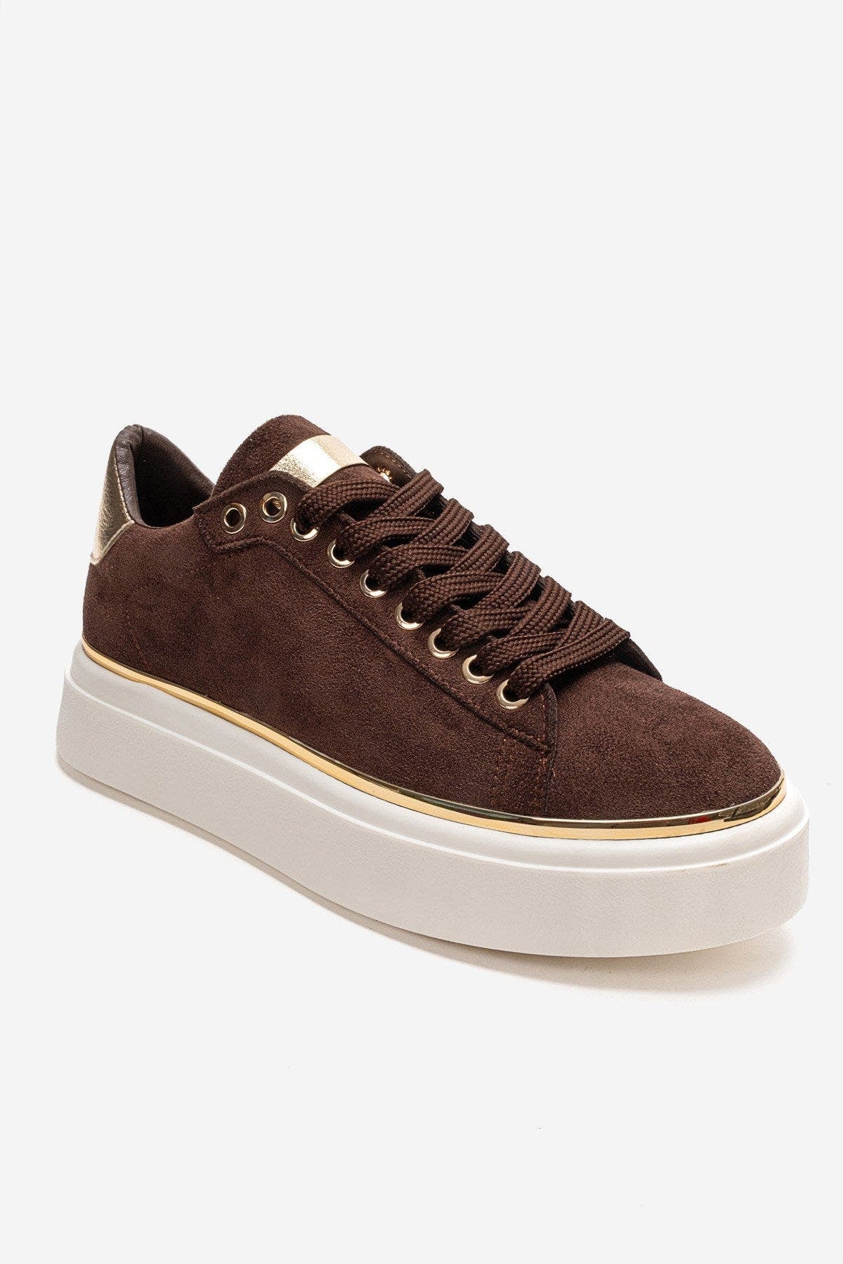 Borena Platform Sneaker, Alternate, color, Brown Suede