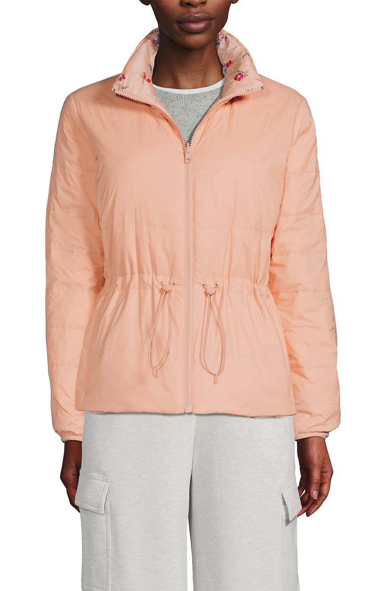 Lands' End Wanderweight Reversible Packable Down Jacket, Alternate, color, Pink/Oyster Pink Floral
