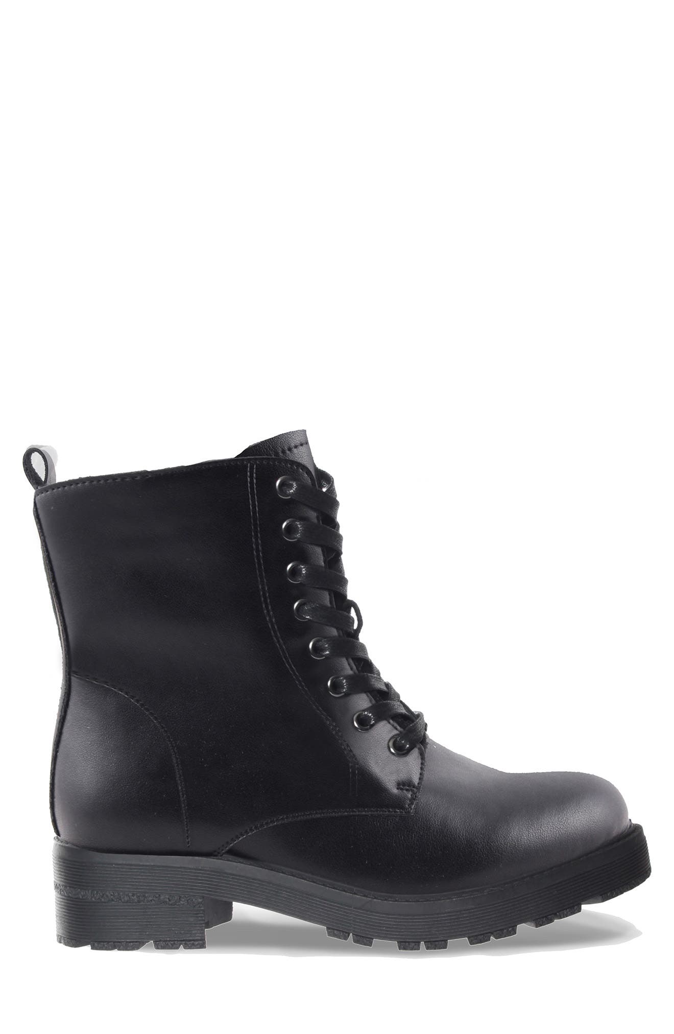 AquaDiva Noma Leather Lace-Up Boot, Alternate, color, Black Leather