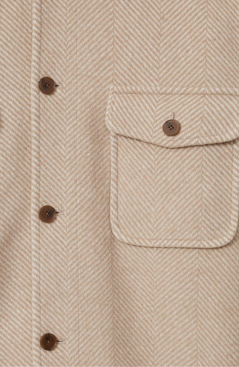 Reiss Compton Herringbone Wool Blend Shirt Jacket, Alternate, color, 