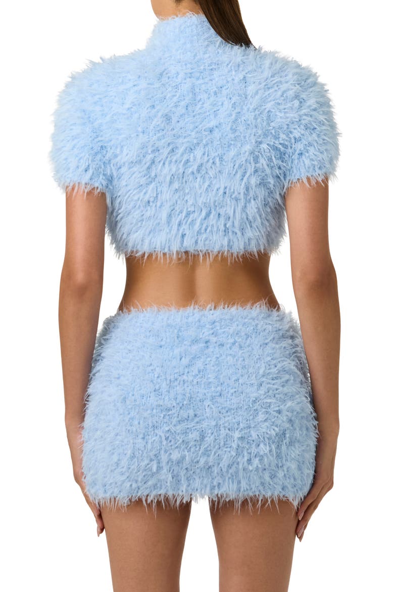 Furry Knit Crop Sweater, Alternate, color, BLUE MIST
