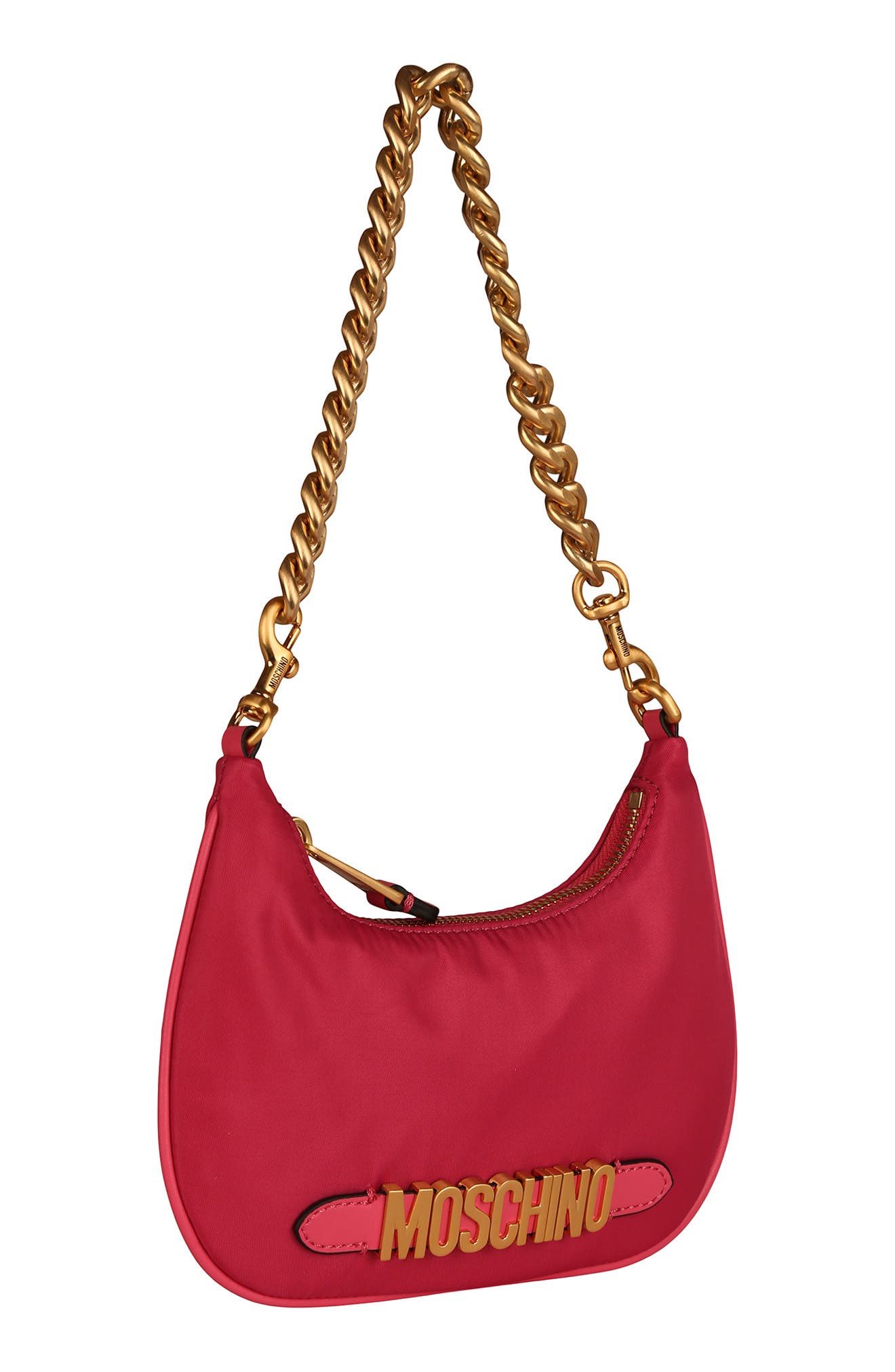 Moschino Chain Strap Nylon Shoulder Bag, Alternate, color, 