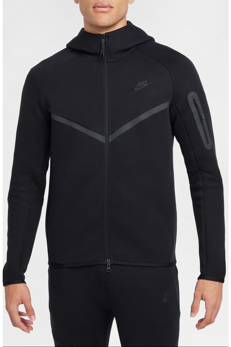 Tech Windrunner Zip Hoodie, Main, color, BLACK/ BLACK