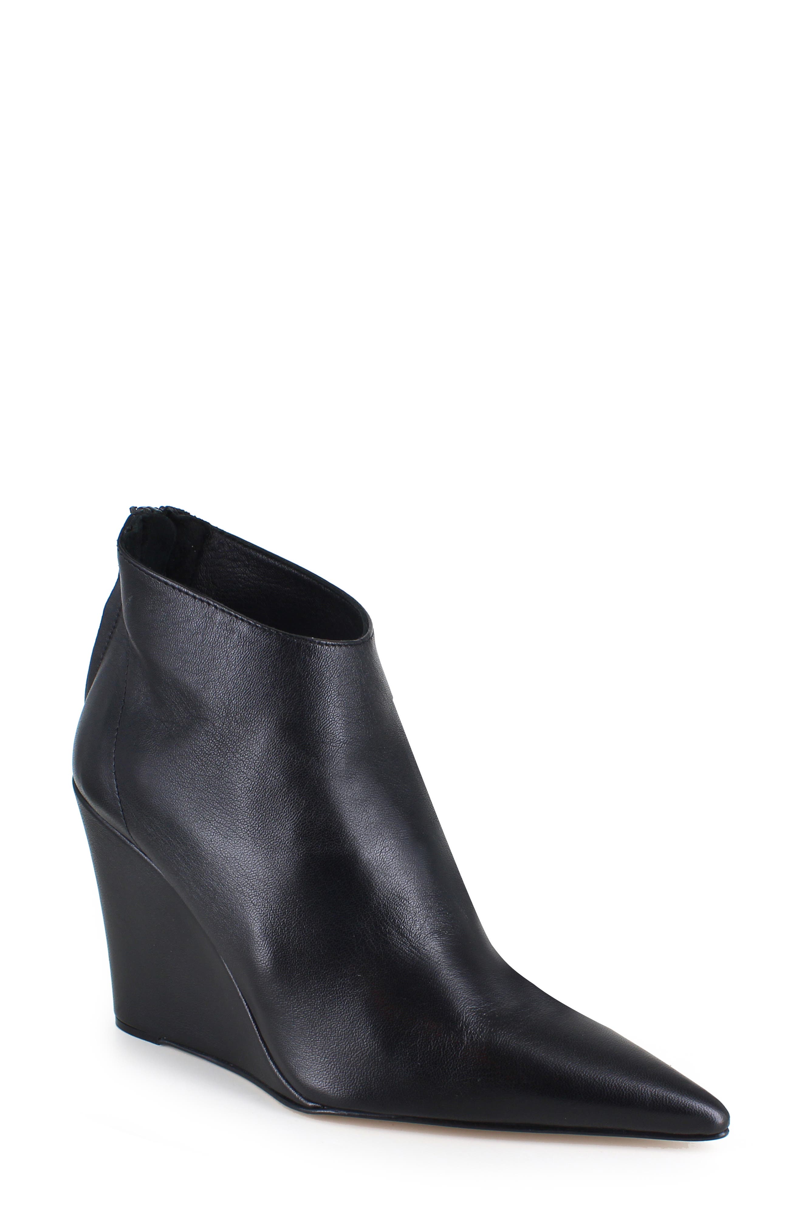 ZIGI Elina Pointed Toe Bootie, Main, color, Black Leather