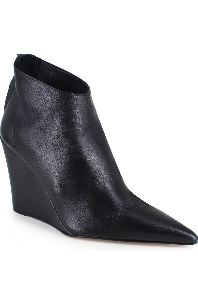 ZIGI Elina Pointed Toe Bootie, Main, color, Black Leather