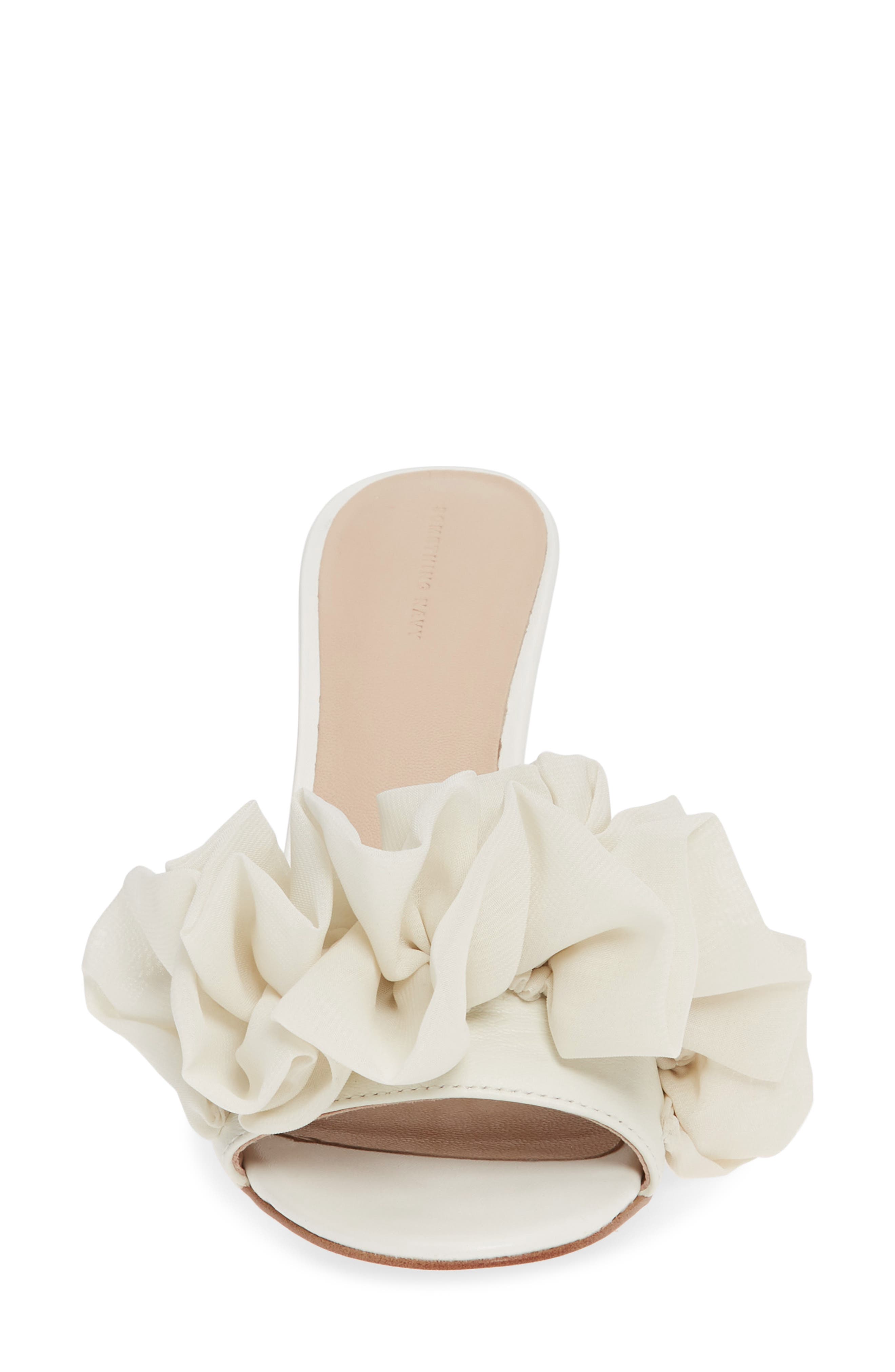 Something Navy Ruffle Dress Slide Sandal, Alternate, color, 