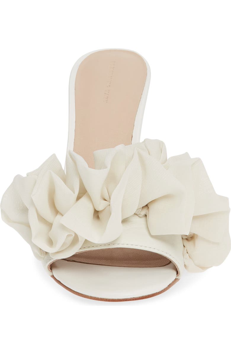 Something Navy Ruffle Dress Slide Sandal, Alternate, color,