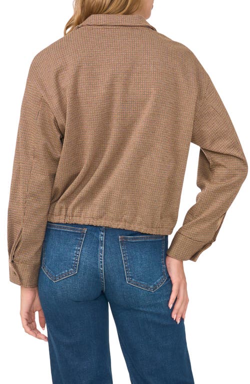 Vince Camuto Microcheck Jacket In Brown