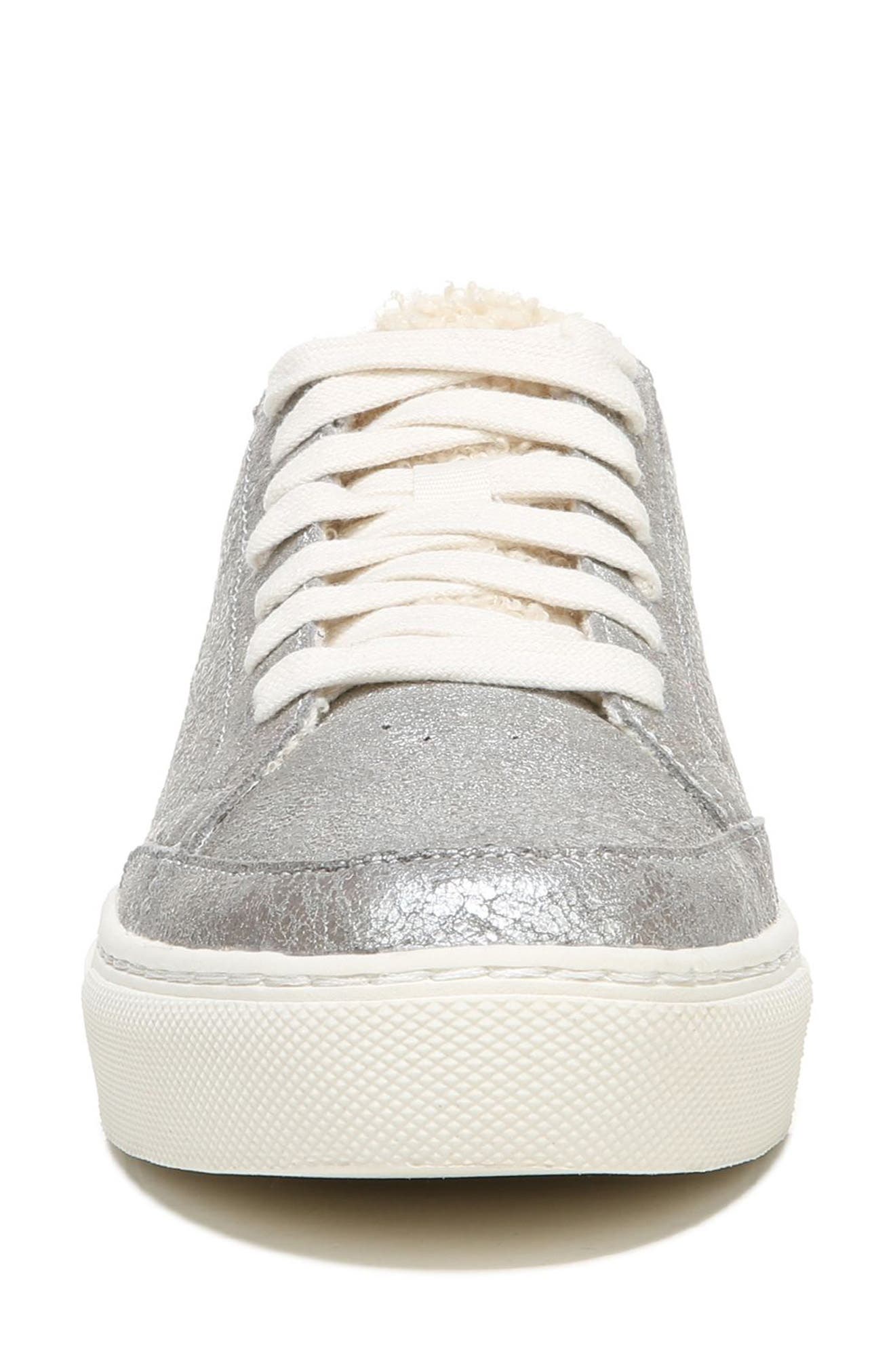 All In Cozy Faux Shearling Sneaker, Alternate, color, GREY METALLIC