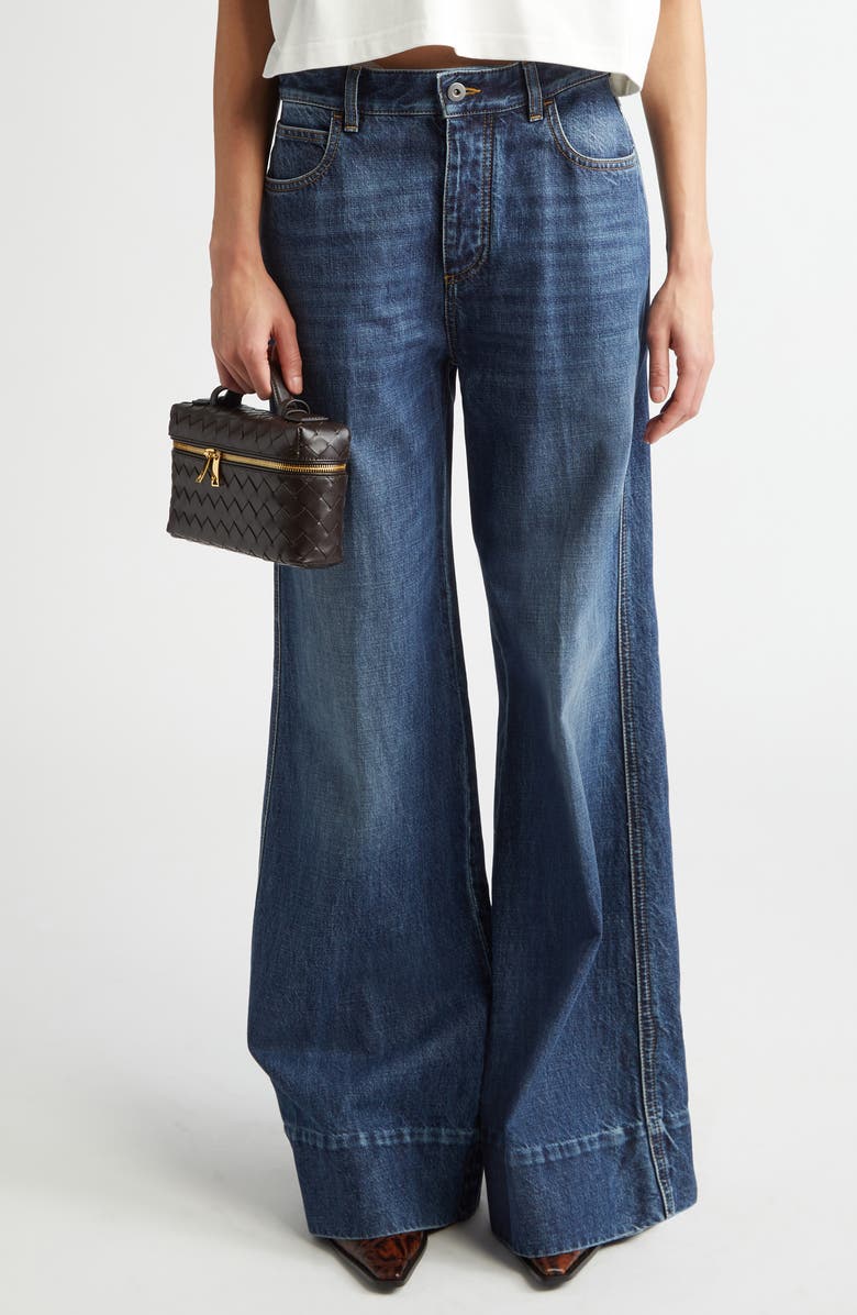 Bottega Veneta Soft Cotton Jersey Crop T-Shirt with Detachable Intrecciato Leather Heart, Alternate, color, 