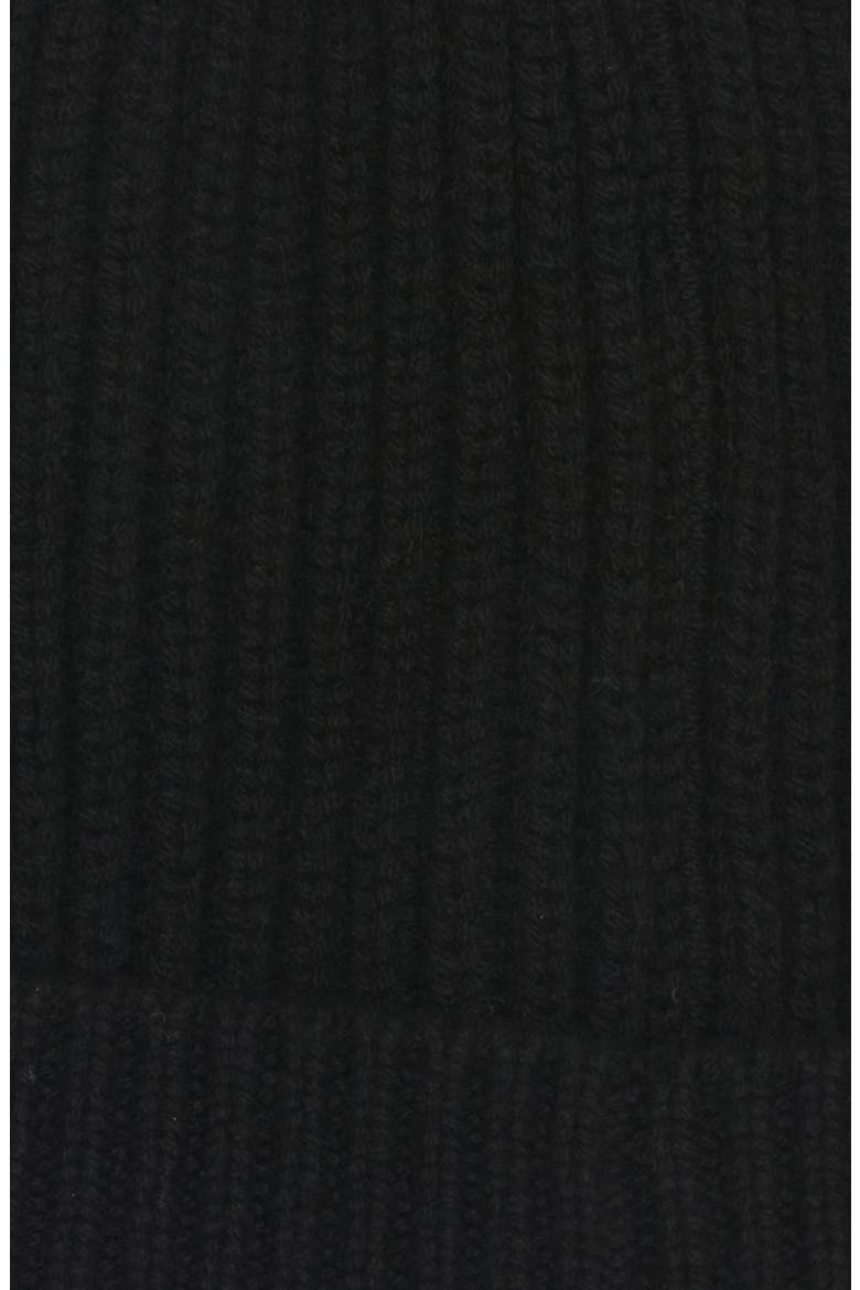 Rib Wool & Cashmere Beanie, Alternate, color, BLACK