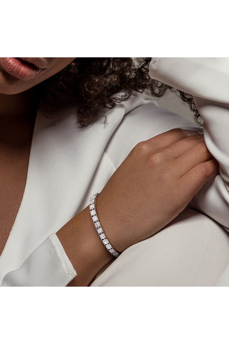 1-1/2 CTW Lab-Grown Diamond Tennis Bracelet, Alternate, color, Sterling silver