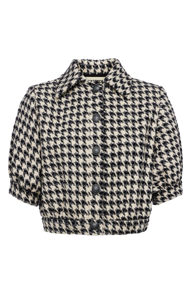 L'AGENCE Cove Houndstooth Short Sleeve Jacket, Alternate, color, 