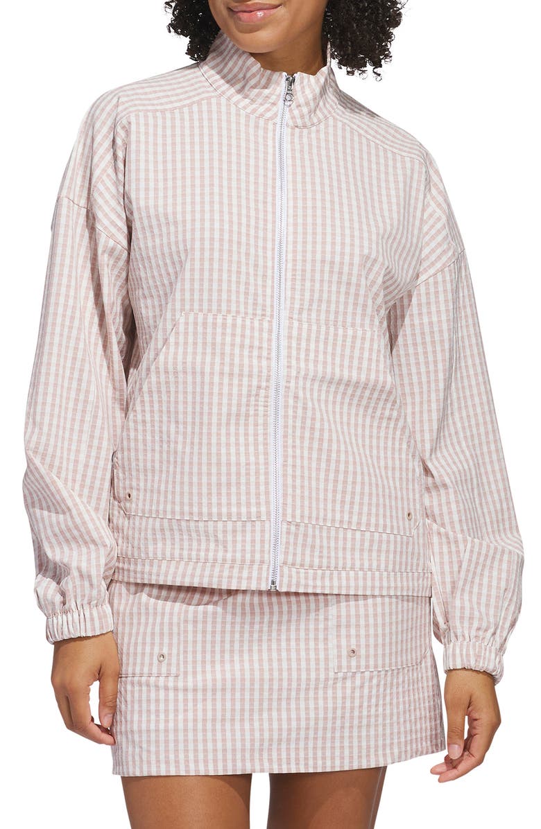 adidas Golf Ultimate365 Gingham Golf Jacket, Main, color, 