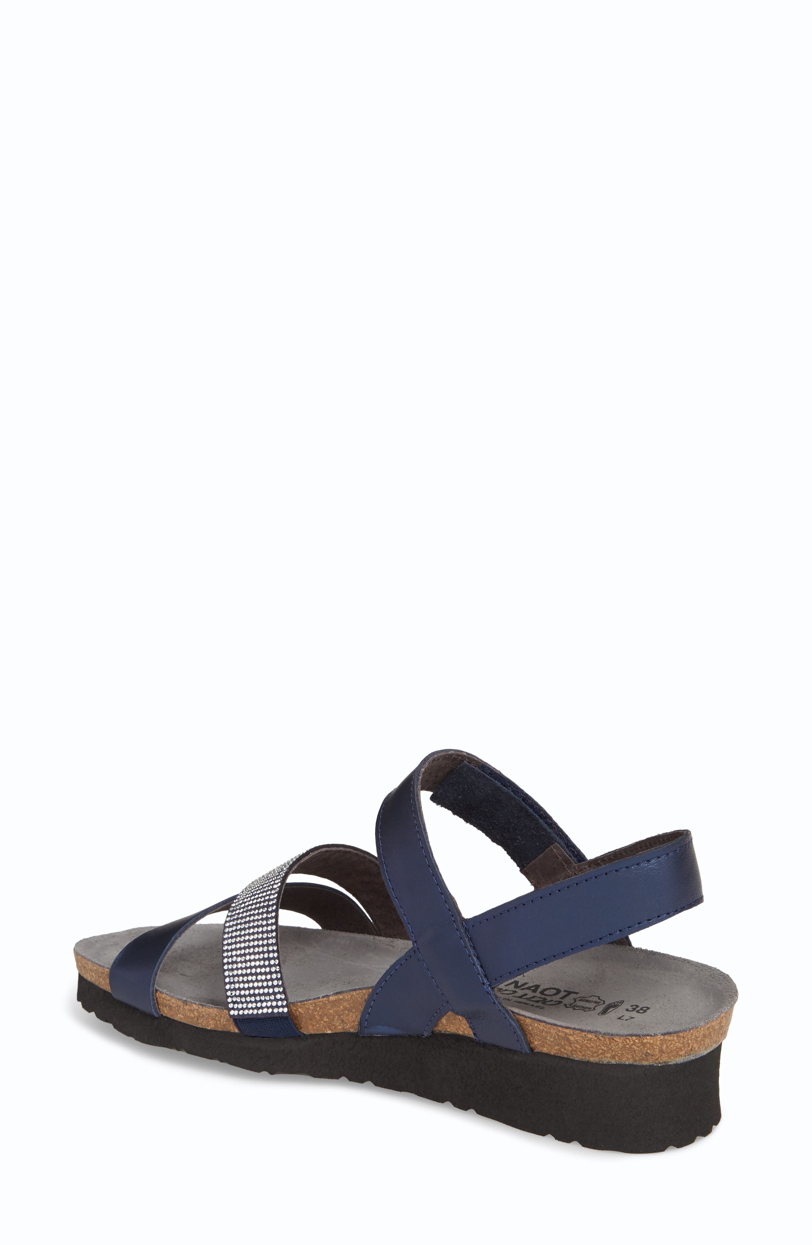 'Krista' Sandal, Alternate, color, POLAR SEA LEATHER