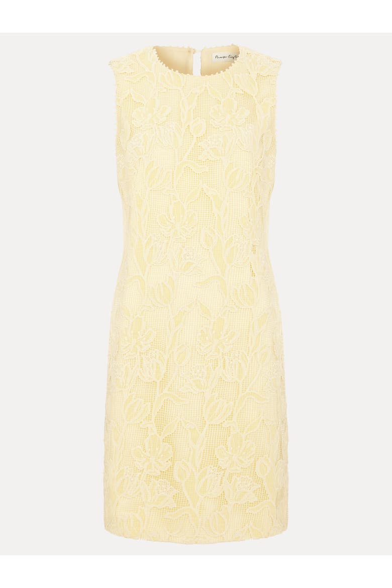 Bryony Sleeveless Lace Mini Dress, Alternate, color, Pale Yellow