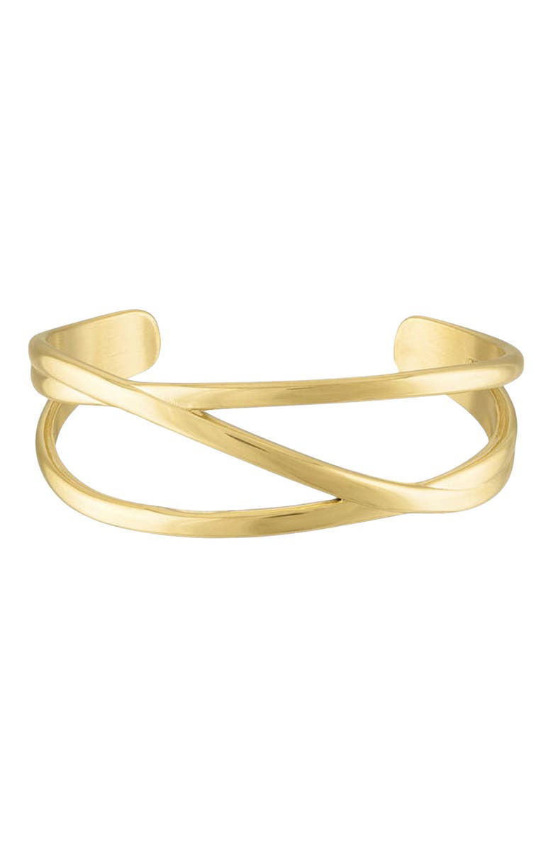 BEN ONI Crossover Cuff Bracelet, Main, color, Gold