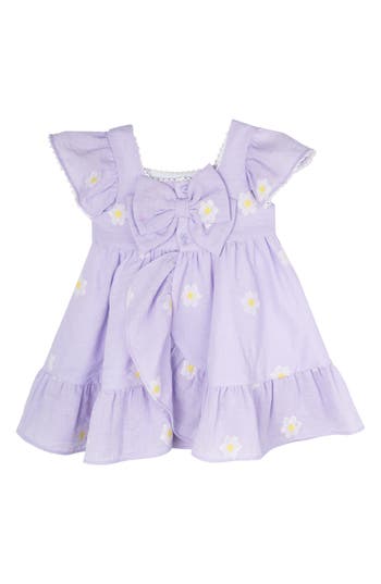 Rare Editions Baby Girls Embroidered Daisies Dress