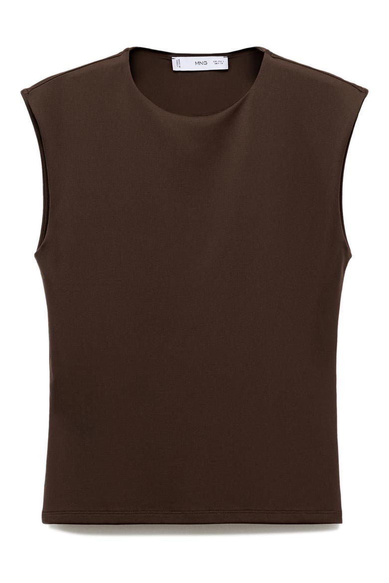 Fitted Sleeveless Top, Alternate, color, BROWN