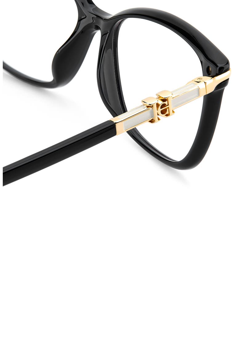 54mm Square Reading Glasses, Alternate, color, BLACK