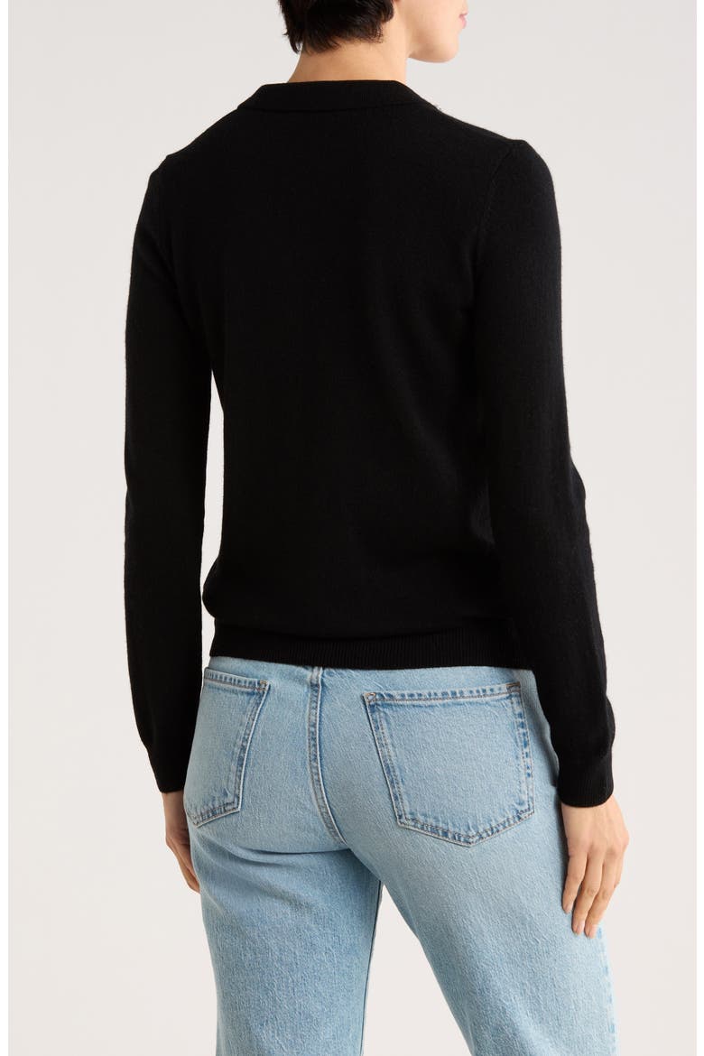 Embellished Collar Polo, Alternate, color, BLK