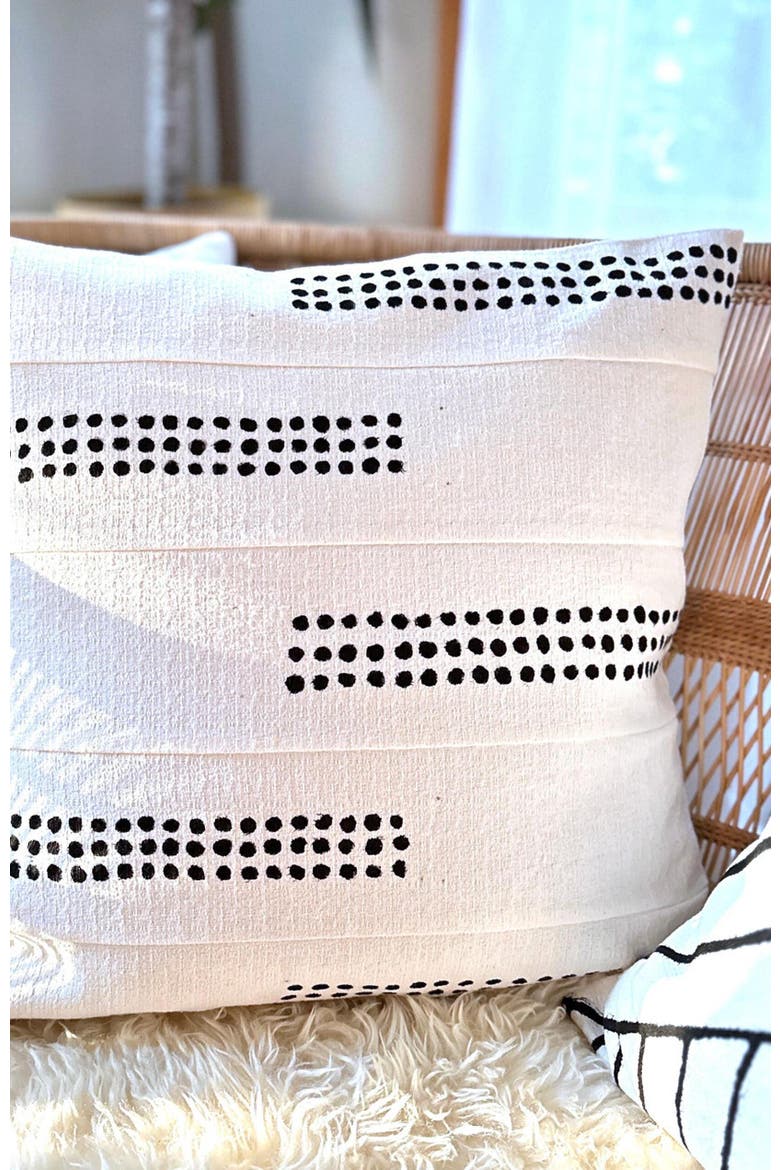 Boho Dots White Sadza Pillow Cover 46Cm, Main, color, White