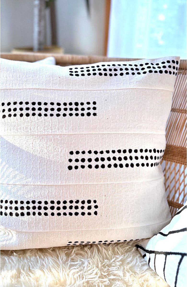 Mbare Boho Dots White Sadza Pillow Cover 46Cm, Main, color, White