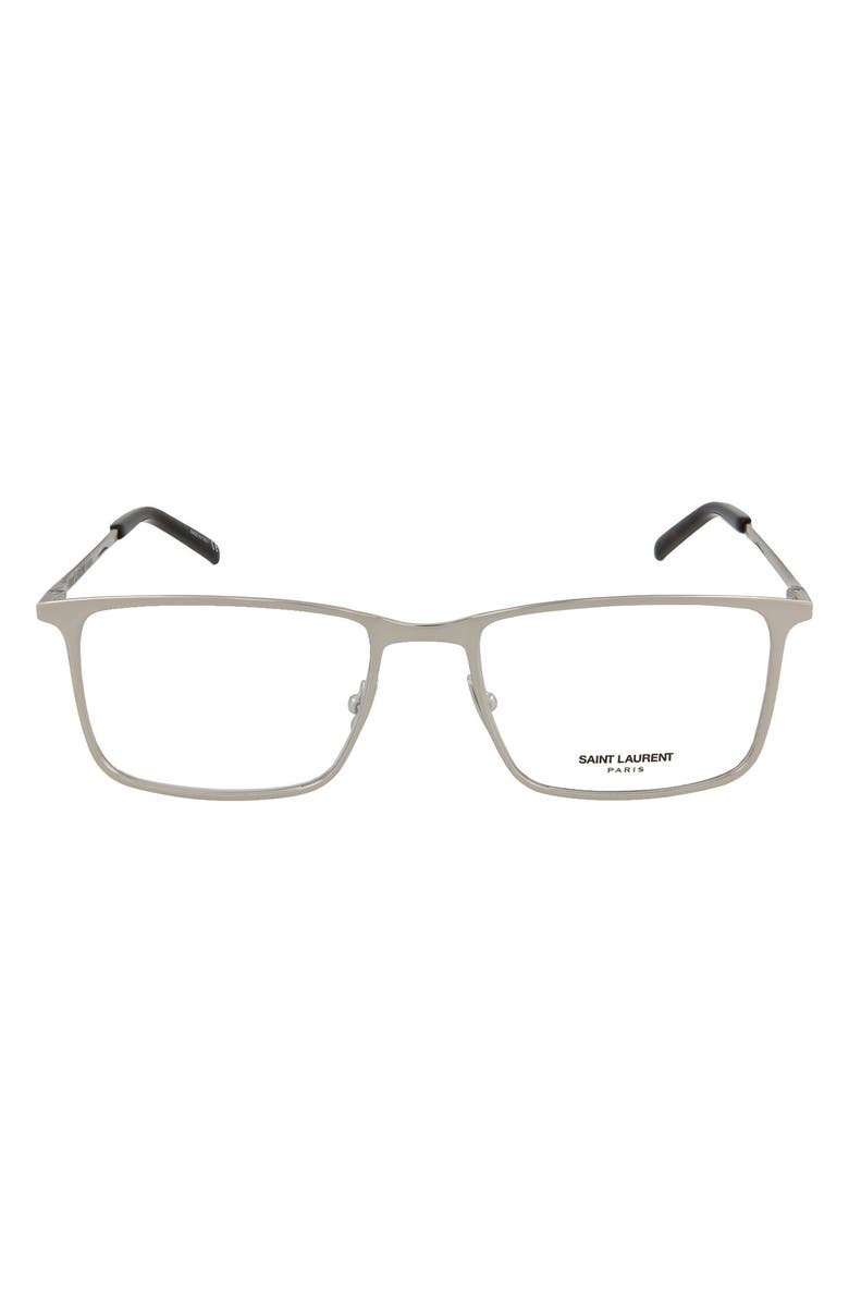 Saint Laurent 53mm Rectangle Optical Frames, Main, color,