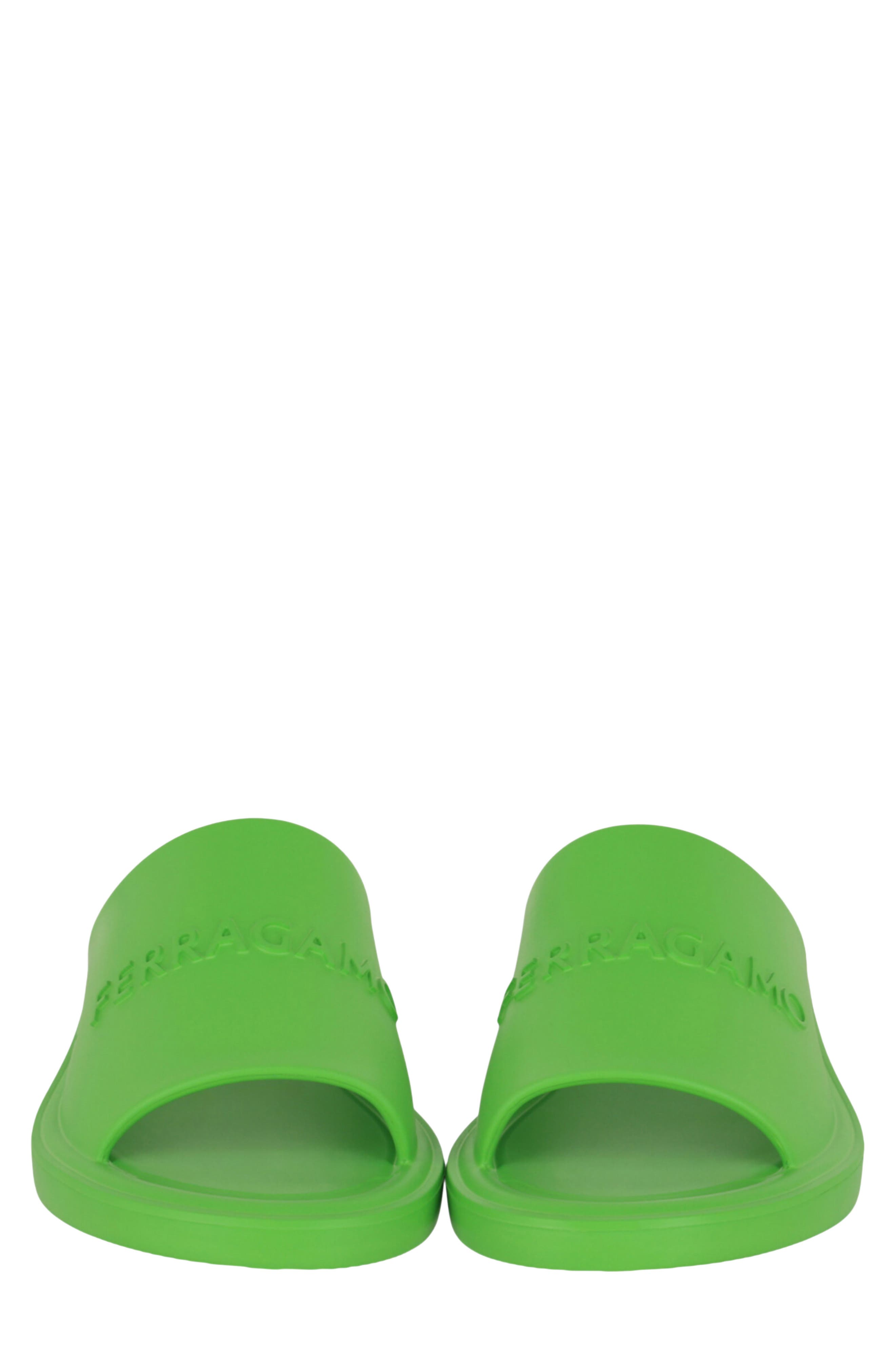 Giuneva Logo Embossed Slide Sandal, Alternate, color, GREEN